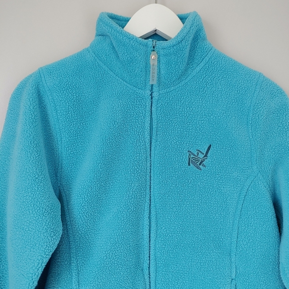 Fundy Resort Fleece Zip Up Sweatshirt Jacket Size Medium Blue - Picture 2 of 11